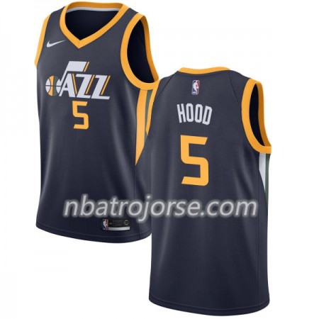 Män Utah Jazz Tröja Rodney Hood 5 Nike 2017-18 Navy Swingman Män Utah Jazz Tröja Rodney Hood 5 Nike 2017-18 Navy Swingman